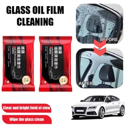 10-30Pcs Car Glass Oil Film Removal Wipes Oil Film Cleaning Wipes Windshield Cleaning Wipes Car Oil Stain Cleaner Auto Detailing