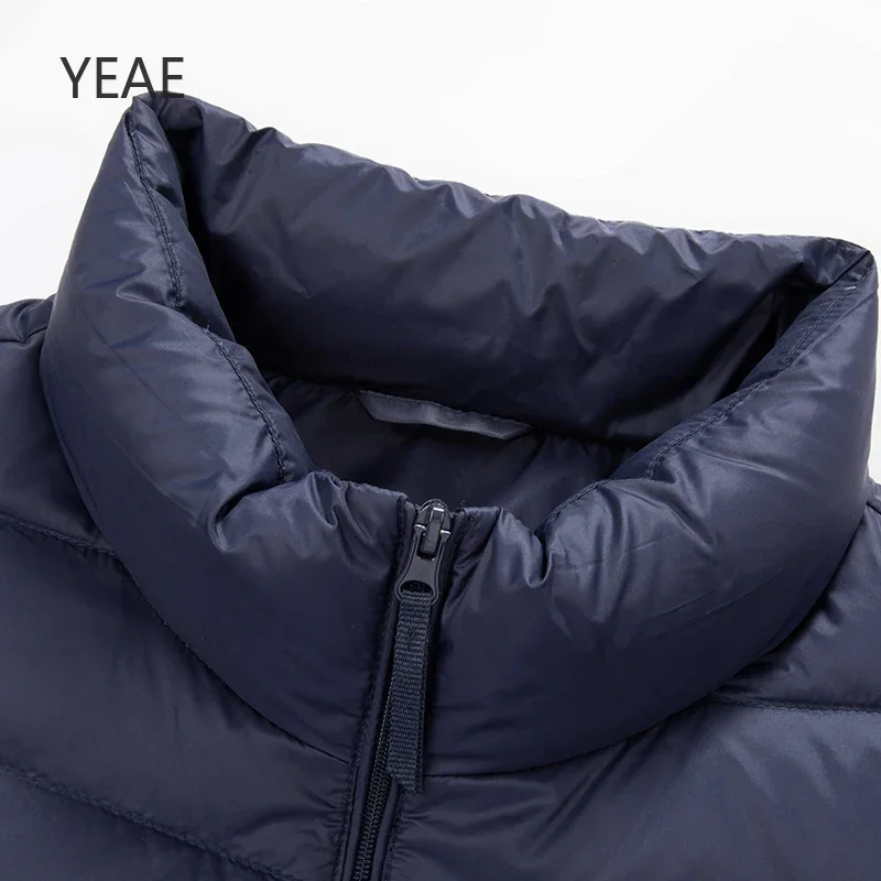 YEAE Stand Collar Light Duck Down Jacket Men's New Style Light Warm Autumn and Winter Men's Thin Coat Men's Jacket