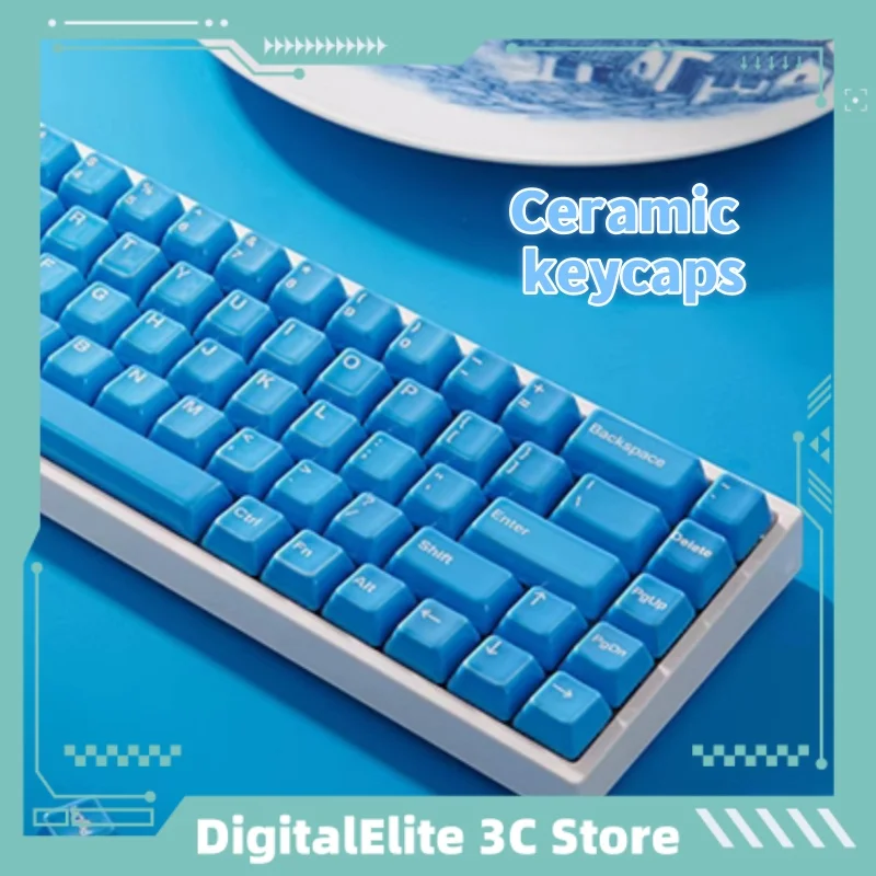 teclado mecanico keycaps ceramica esmalte suave jogos uniforme transmissao de luz original altura fabrica novo 01