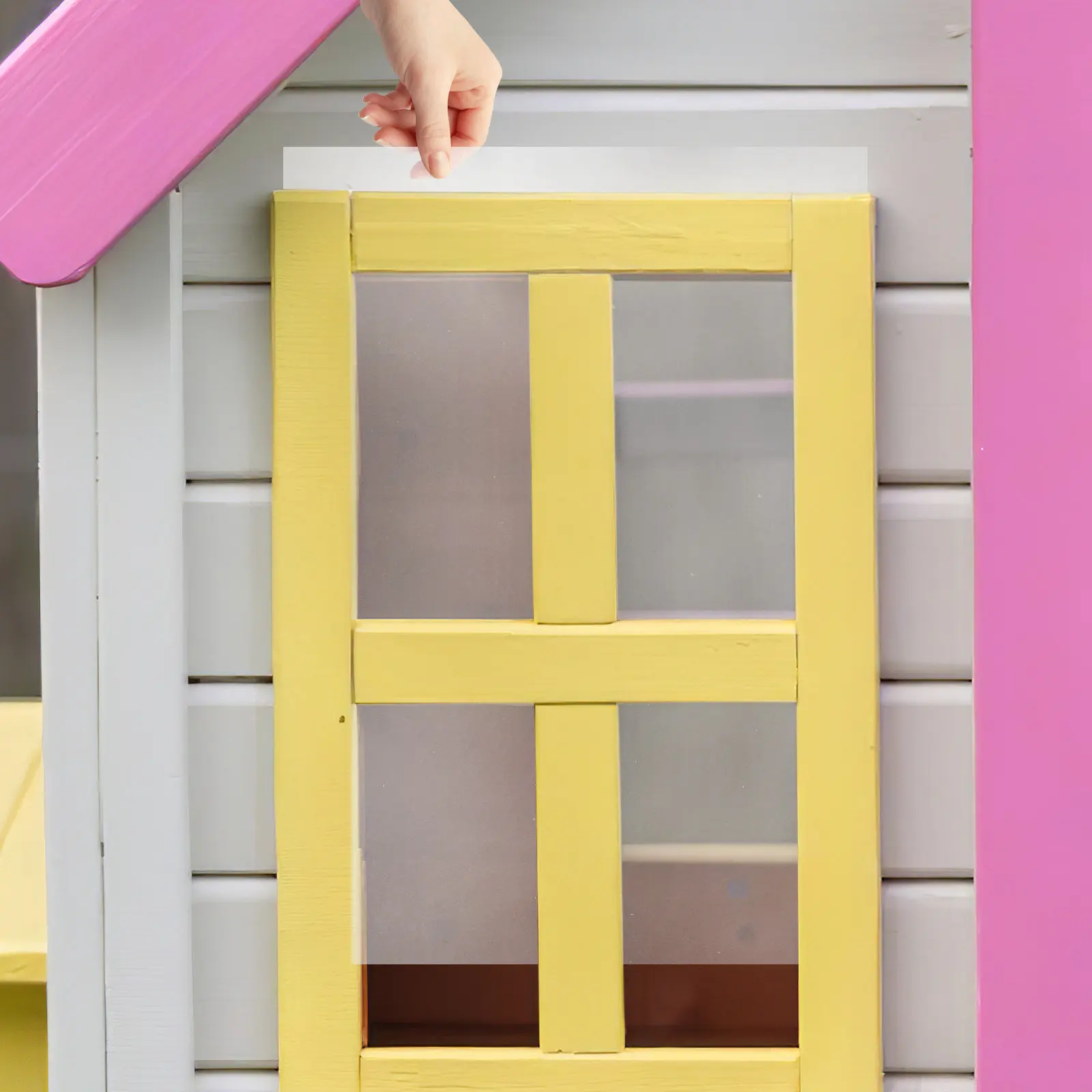 10Pcs Clear Plastic Sheet 16x12 Transparent Panels for Crafts DIY Window Replacement Transparent Dollhouse Window Panes