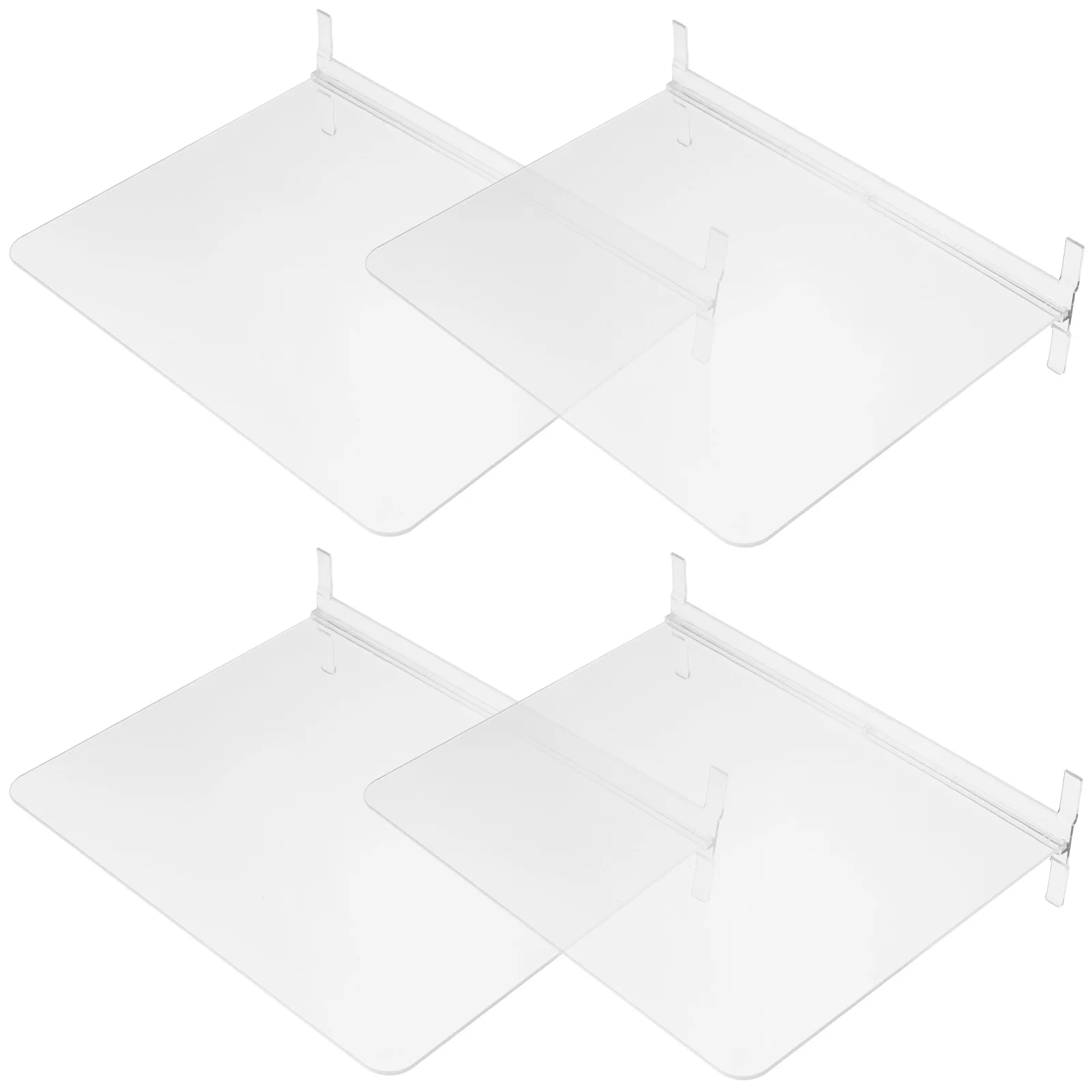 

4 Pcs Transparent Acrylic Shelf Dividers Clear Closet Organizer Multifunction Clothes Partition Plates Storage Rack Dresser