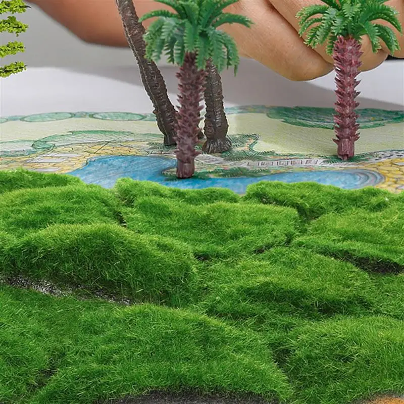 DIY Artificial Moss Turf Micro Landscape Nylon Faux Grass Rug Wall Green Plants Wedding Mini Garden Eco Bottle Decor Grass Lawn