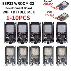 ESP32 WROOM-32 Development Board Type-C CH340C USB CP2102 WiFi+Bluetooth Ultra-Low Power Consumption Dual Core Wireless Module