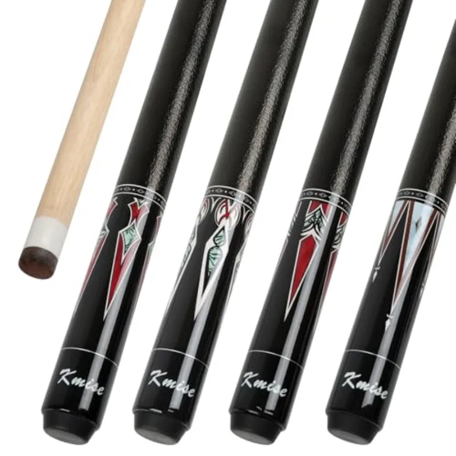 

Pool Stick Set of 4 58" Canadian Maple Pool Cue Sticks for Adults 18 19 20 21oz Professional Billiards Pool Cue for Bar House P