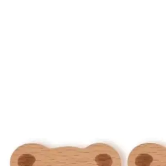 

Wooden Bear Pulls for Drawers Cabinets and Furniture Pack of 6 Includes Screws Natural Brown Knobs Animal Design