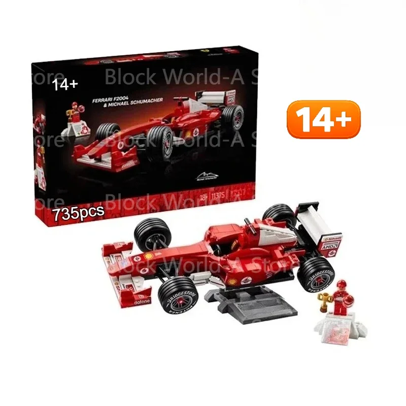 Bloques de Construcción de Auto de Carreras 2026, 735 Piezas, Modelo de Auto de Carreras de Fórmula Mecánico Compatible con Bloques LEGO