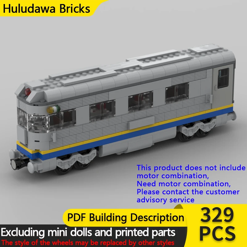 

City Car Model MOC Building Bricks Passanger Train Observation Car Modular Technology Children Holiday Gifts Assemble Toys Suit