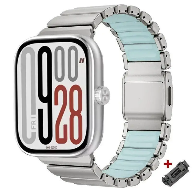PC Case + Metal Strap for Redmi Watch 6/5/4 3Active 5Active 3Lite 3Active for Xiaomi Mi Band 9 Pro 8 Pro Replaceable Wristband view 6