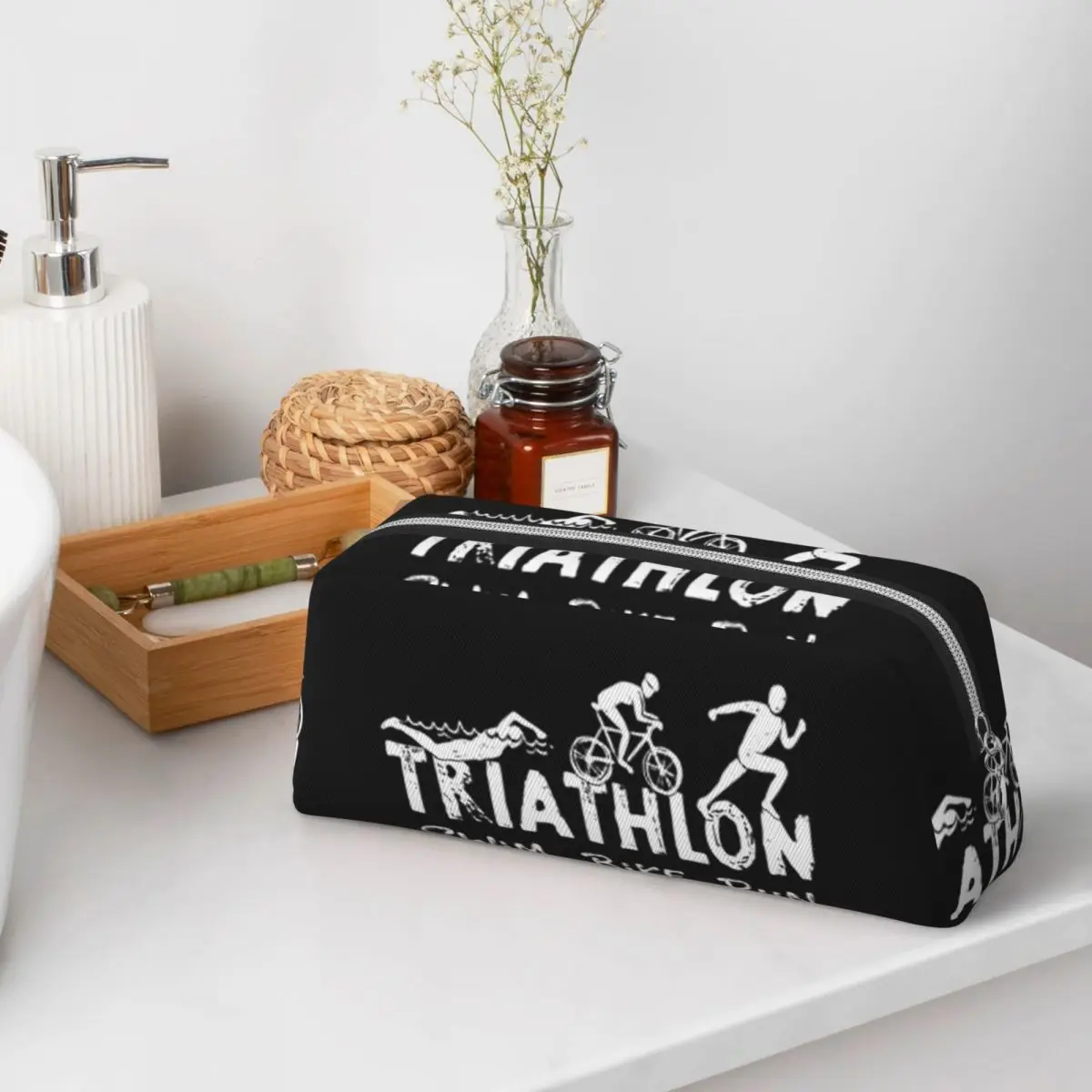 Federmäppchen für Triathlon-Schwimmer, Radfahrer und Läufer, für Studenten, Geschenke, Stiftbox, Bleistiftbeutel, Aufbewahrung von Schreibwaren