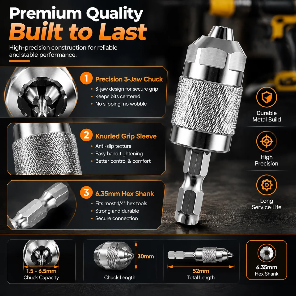 Adaptor Chuck Bor Tanpa Kunci  - Power Tools Brand ulasan dan harga