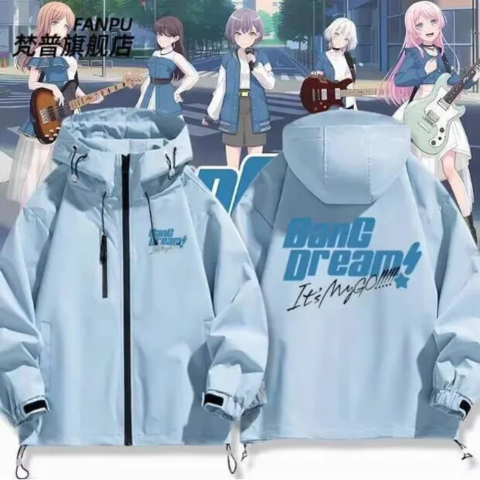 

Anime Bang Dream Takamatsu Tomori Windbreaker Jacket Hoodie Cosplay Autumn Winter Men Women Coat Loose Tops anime