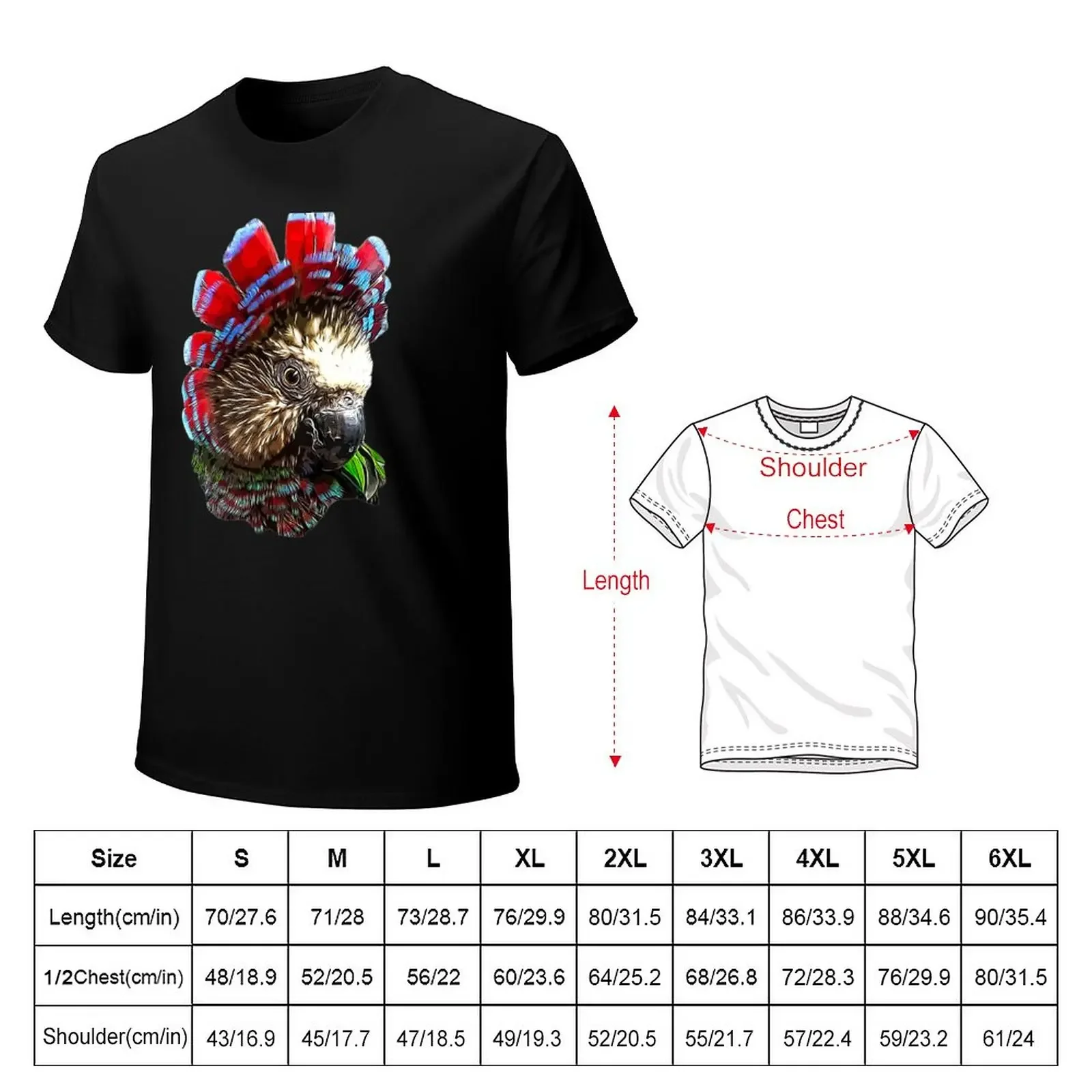 Hawk Headed Parrot - Red Fan Parrot - A gorgeous bird! T-Shirt Short sleeve tee graphics heavyweights mens big and tall t shirts