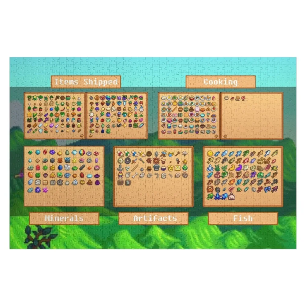 

Stardew Valley Item List Poster Jigsaw Puzzle Custom Gift Custom Wooden Name Wood Animals Puzzle