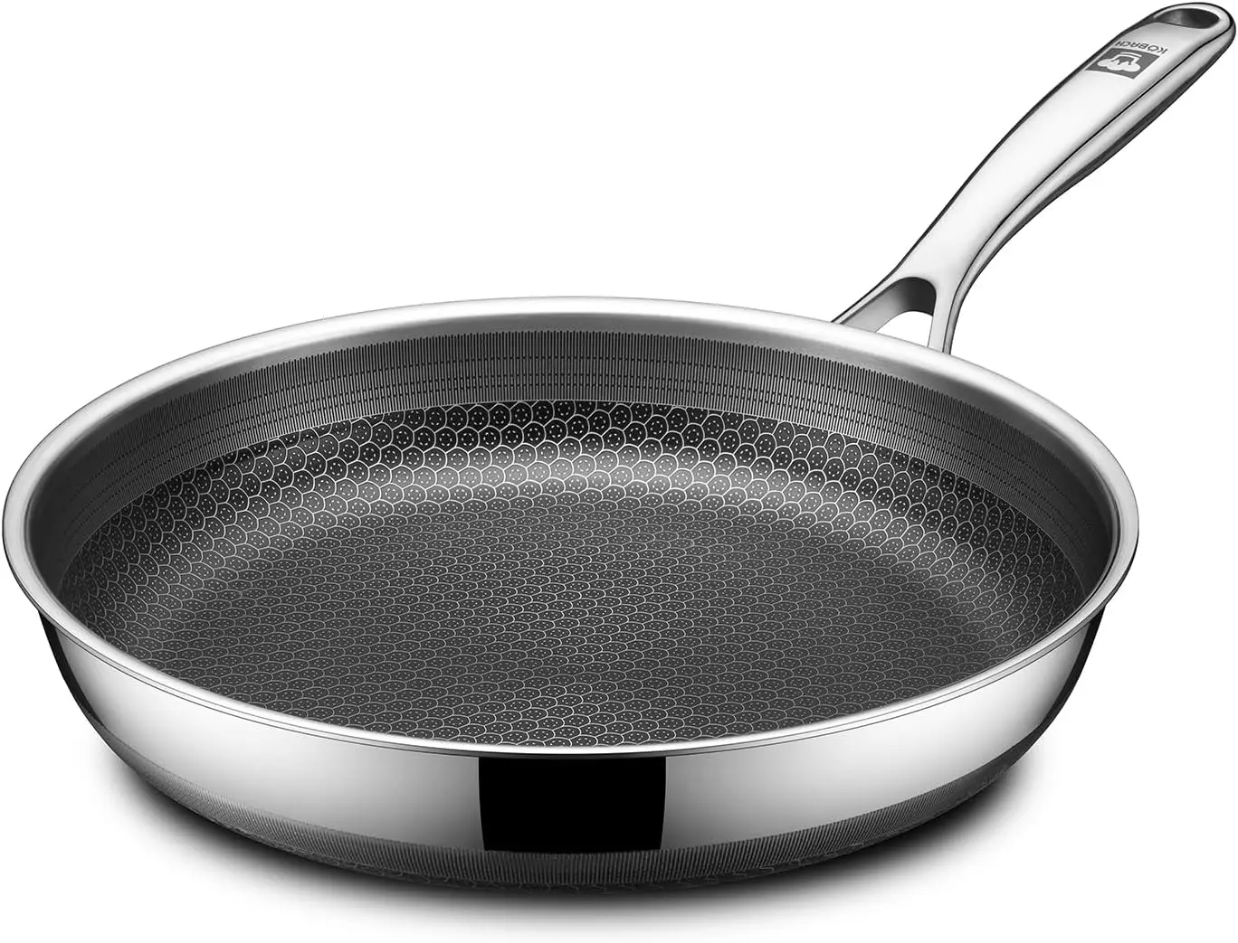 

Сковорода с антипригарным покрытием — сковорода, посудомоечная машина и сейф для духовки из нержавеющей стали, подходит для индукционных варочных панелей и газовых плит.