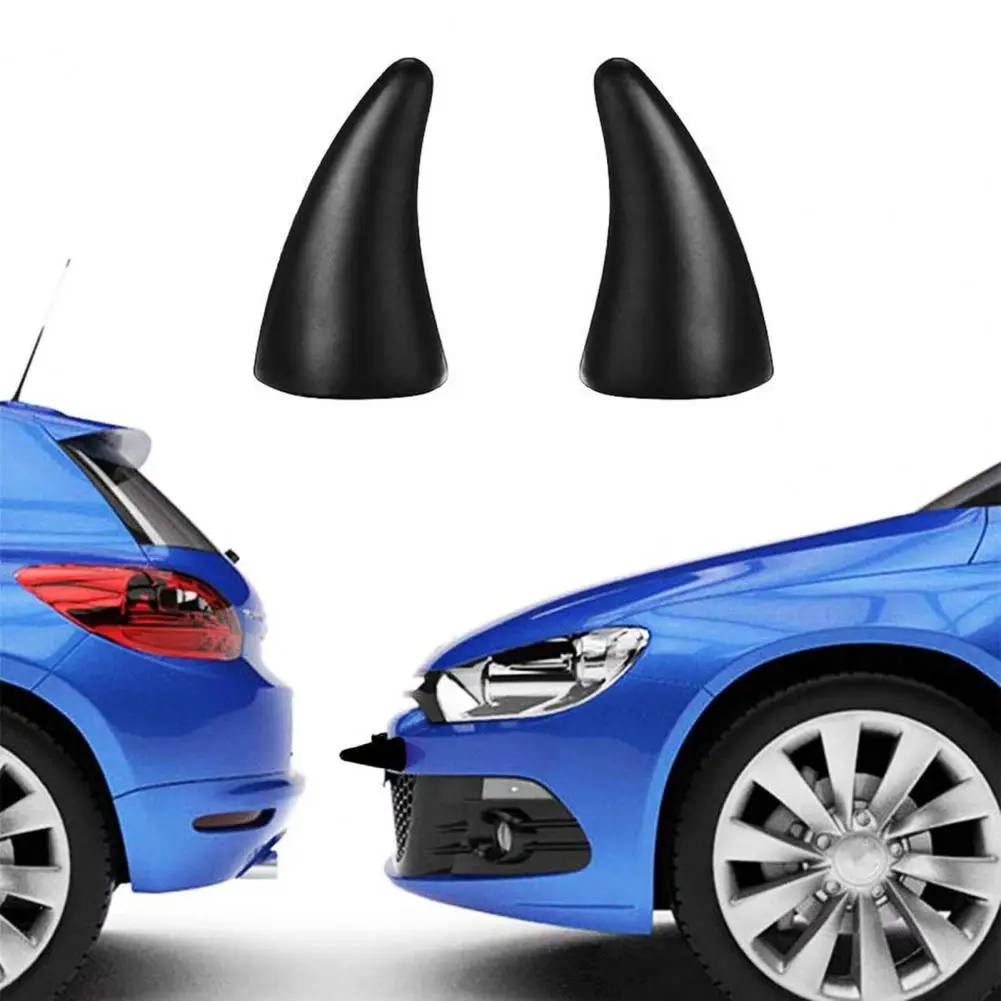 Car Exterior Decorative Horns 3d Devil Horn Car Sticker Set for Front Rear Bumpers Automotive Roof Decoration Anti for Halloween