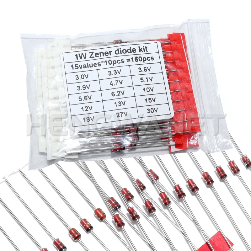 1W Zener diode kit 15values*10pcs=150PCS DO-41 3V-30V component diy kit