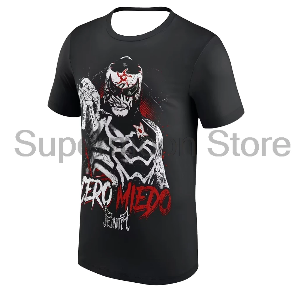 Penta El Zero Miedo Penta Hand Sign Photo T-shirt Crewneck Short Sleeve Polyester Black Tee Women Men Streetwear Tops