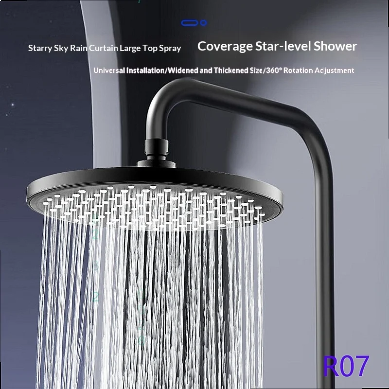 6 9 10 Inch Round High Pressure Rain Shower Head Large Panel Hotel Bathroom