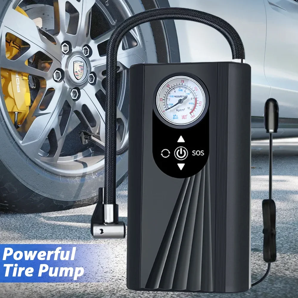 Electric Air Pump Tire Inflator Portable Compressor Digital Display 150PSI Rechargeable Inflator Quick Inflating  for Car