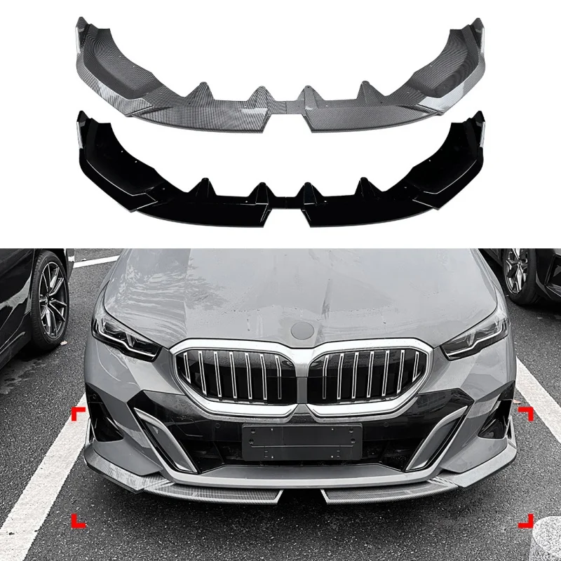 

Car Front Bumper Lip Spoiler Splitter Body Kit Exterior Guard Decoration Accessorie For BMW 5 Series I5 G60 G61 M Sport 2024+