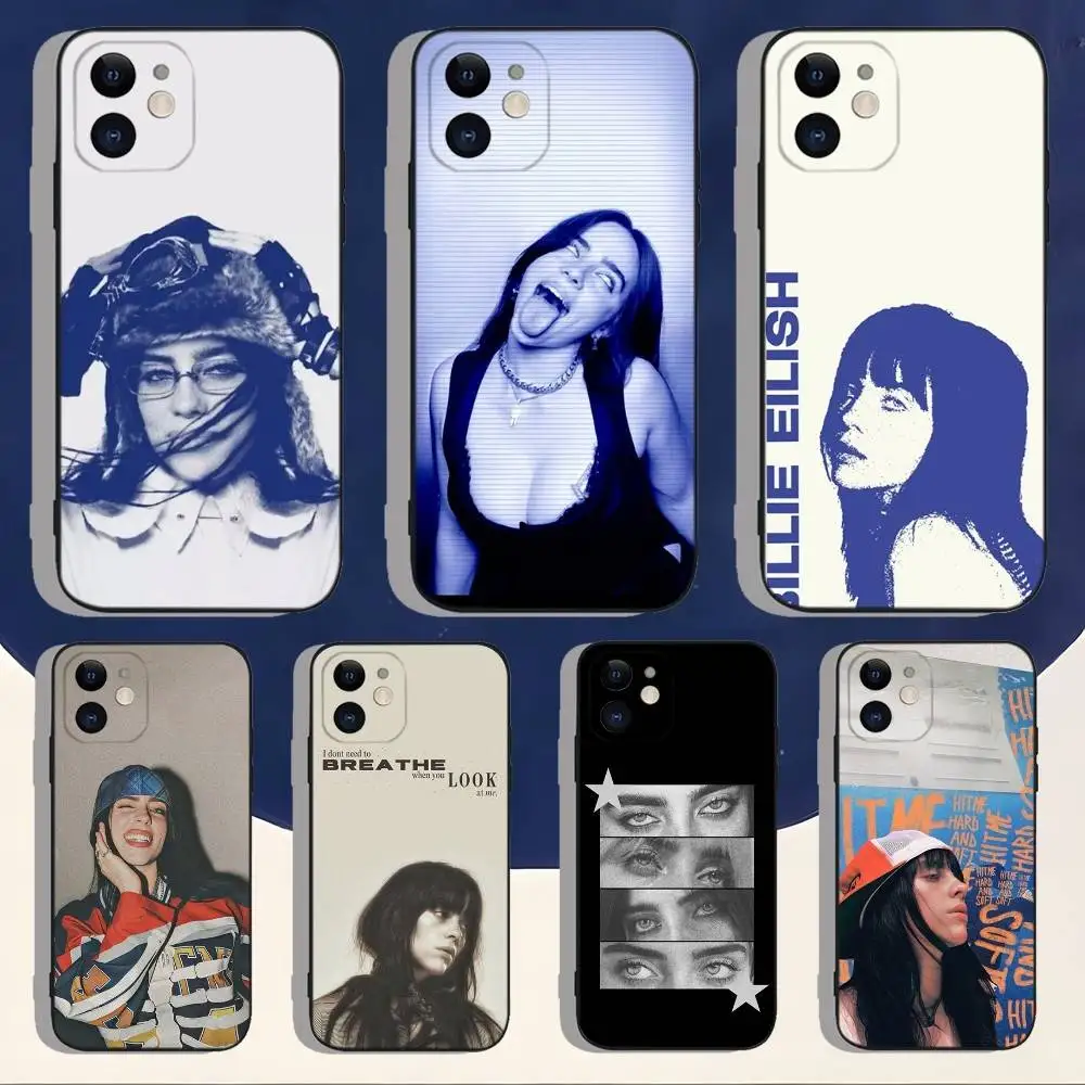 

B-BillieS Hit Me Hard And Soft Phone Case For iPhone 16,15,14,13,12,11,Pro,Max,Plus,X,XS,XR,SE,8,7,Mini,Soft Silicone Black Case