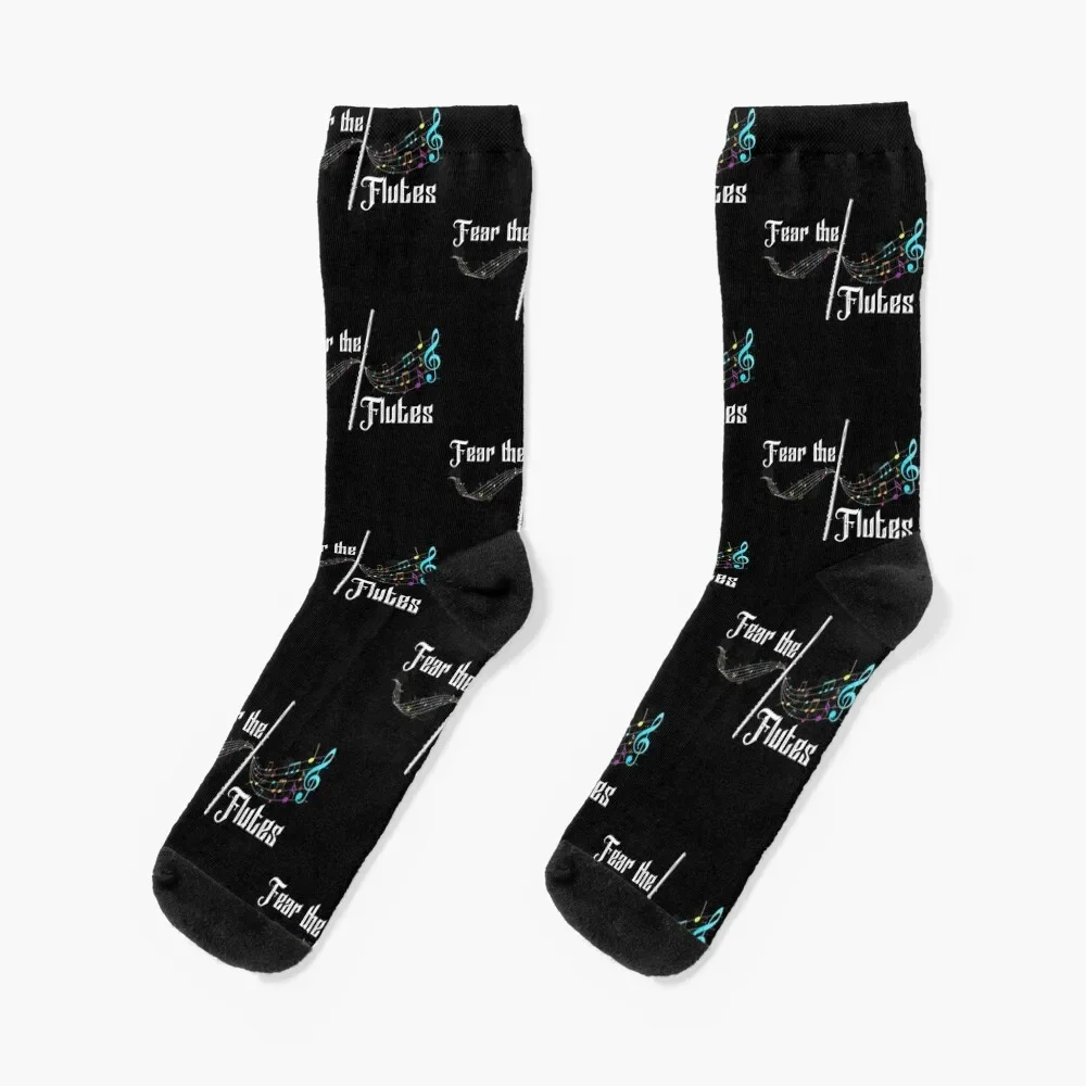 

Fear The Flutes Socks funny sock compression Luxury Woman Socks Men's