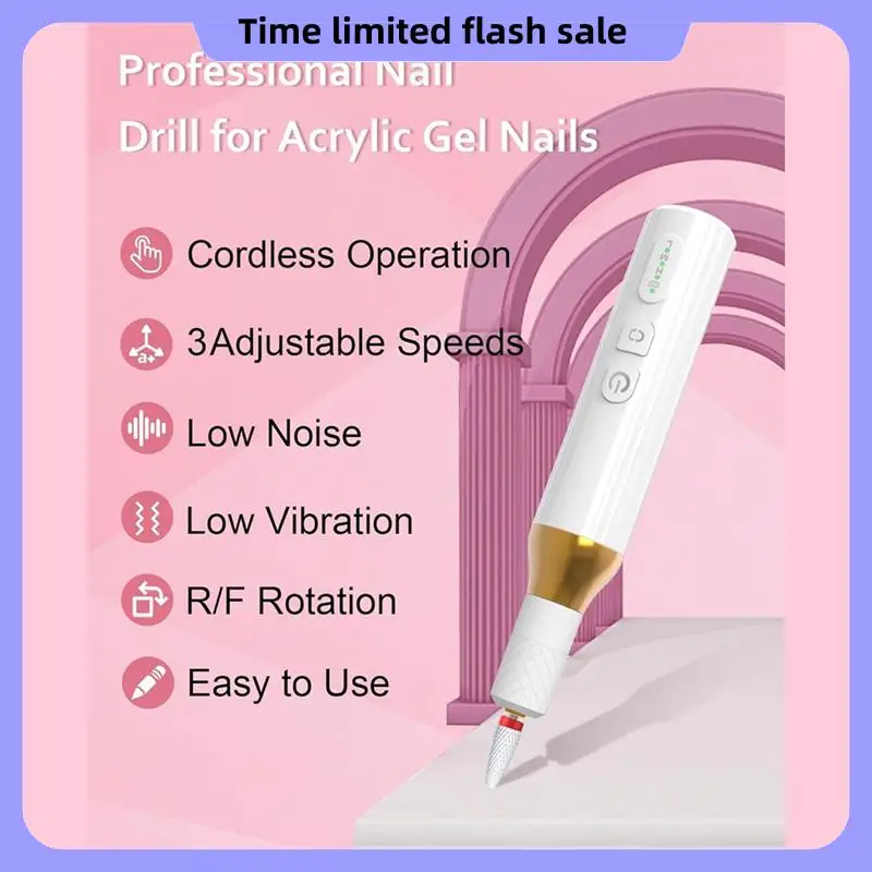 A40T Akku-elektrischer Maniküre-Schleifer, kabelloser elektrischer Nagelbohrer, elektrischer Nagelentferner