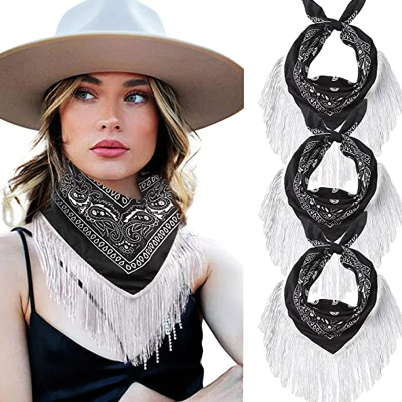 634C Cowgirl for Rhinestone Tassel Bandanas Bachelorette Bandanas Cowgirl Banda