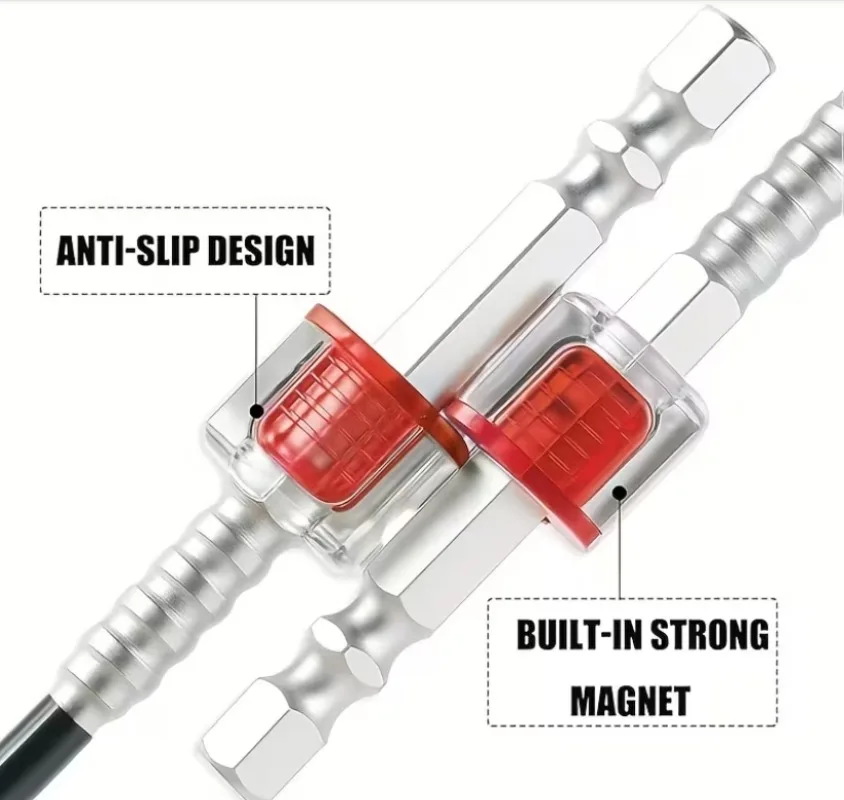 20/1pcs Mini Strong Magnetizer Electric Screwdriver Drill Bits Color Magnetic Coil Powerful Magnet Rings Demagnetization Tools