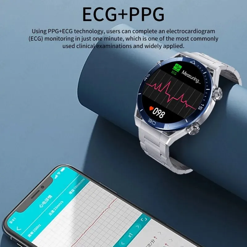 2024 LIGE NFC ECG PPG Bluetooth Call Smartwatch GPS Tracker Motion Bracelet Fitness For Huawei Watches Ultimate Smart Watch Men