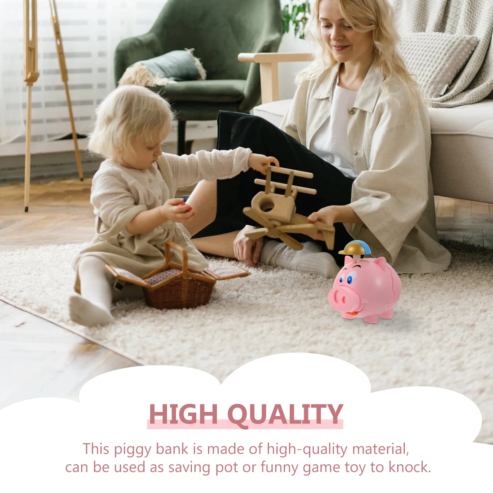 

Creative Cartoon Piggy Bank Lovely Pig Shape Saving Pot Funny Game Saving Jar Money Container for Kids Birthday Gift