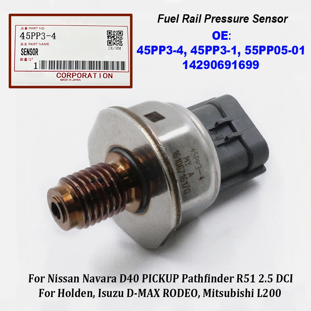

High Quality Fuel Rail Pressure Sensor 14290691699 45PP3-4 45PP3-1 55PP05-01 For Nissan Navara D40 PICKUP Pathfinder R51 2.5 DCI