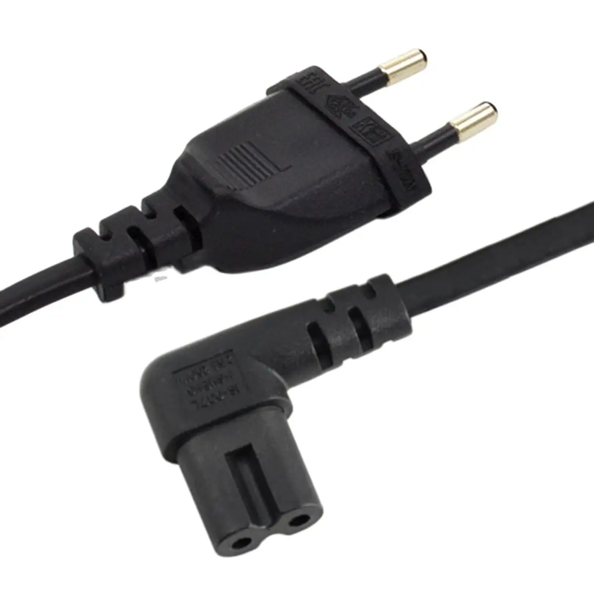 90 Degree EU Power Cable 2pin IEC320 C7 Extension Cord For Dell Laptop Charger Canon Epson Printer Radio Speaker PS4 XBOX One S