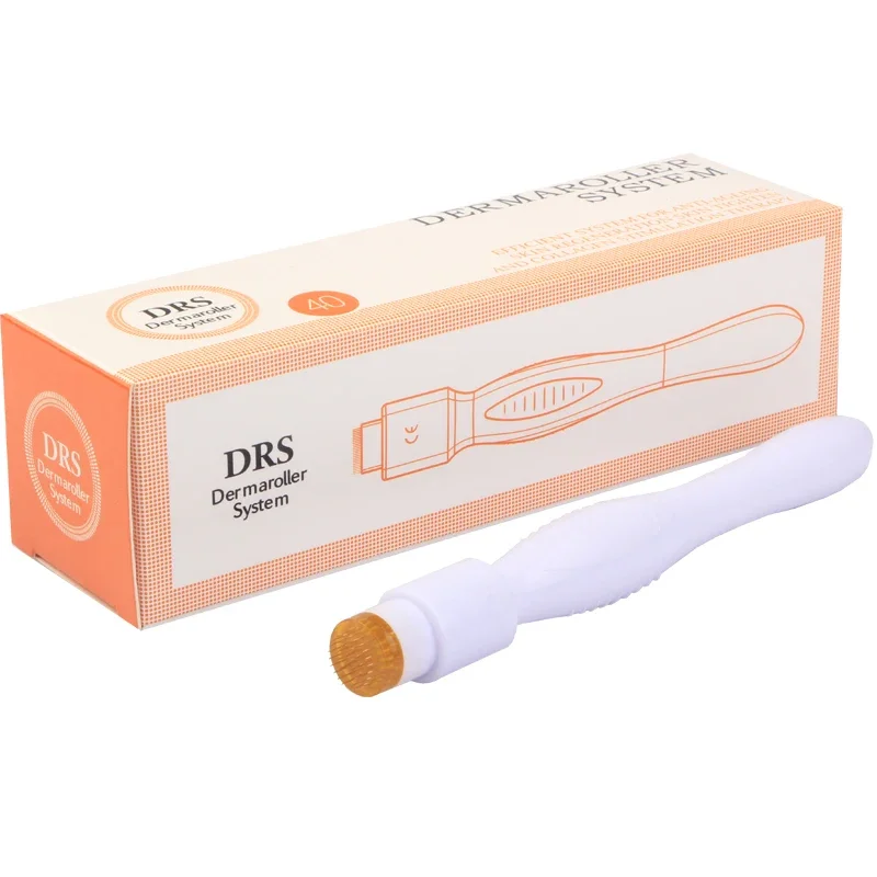 DRS40 Derma Stamp Individual Real Titanium Needle Microneedling for Face Skin Care MTS Wrinkle Acne Marks Hair Growth Beard Grow