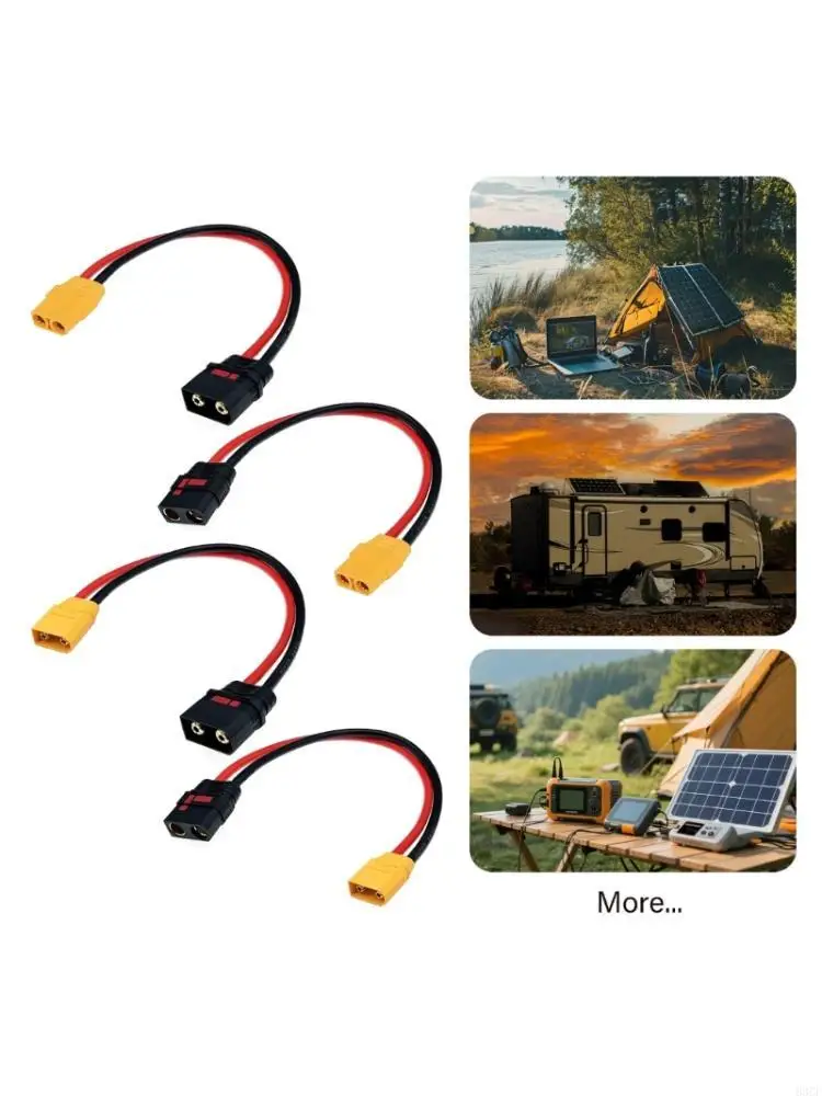 XT90 to QS8 Power Connectors Cable Mobile Power Lines Cable 3 Length Optional Charging Cord Suitable for Small FPV Setups 83CF