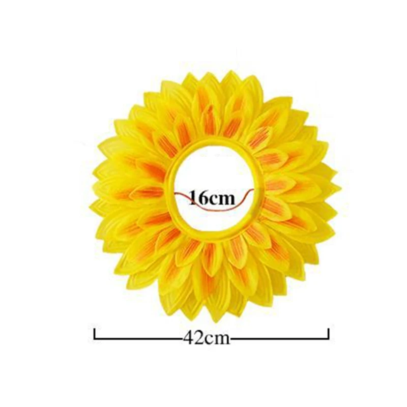 42cm Sunflower Headgear Funny Performance Props Sunflower Hat Hood for Dance Party Festival Games Kids Costume Accessory