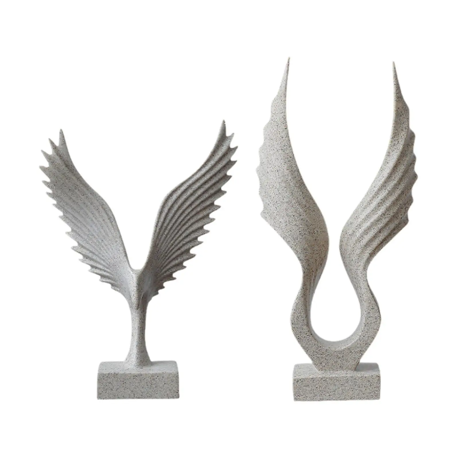 

Abstract Sculpture Artwork Desk Nordic Style Wing Statue Collectible Figurines for Home Bookshelf Cabinet Porch Decoration