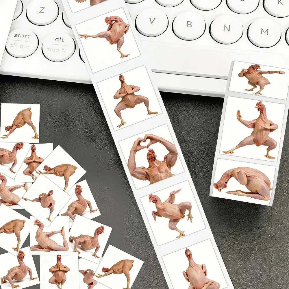 2000pcs/set Abstract Design Roll Stickers Hen Pattern Sealing Stickers Graffiti Stickers Decorative Pattern Curious Style