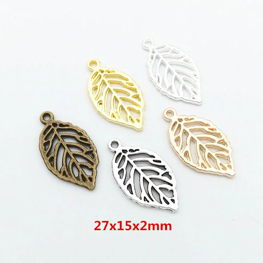 

30 pieces (leaf) vintage zinc alloy charm metal pendant DIY jewelry discovery making accessories 1026