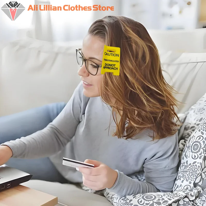 

Funny Hair Claw Clip Caution Overstimulated Sign Hold On Partner Im Over Stimulated A Little Signs To Say I Love You Hairs Clips