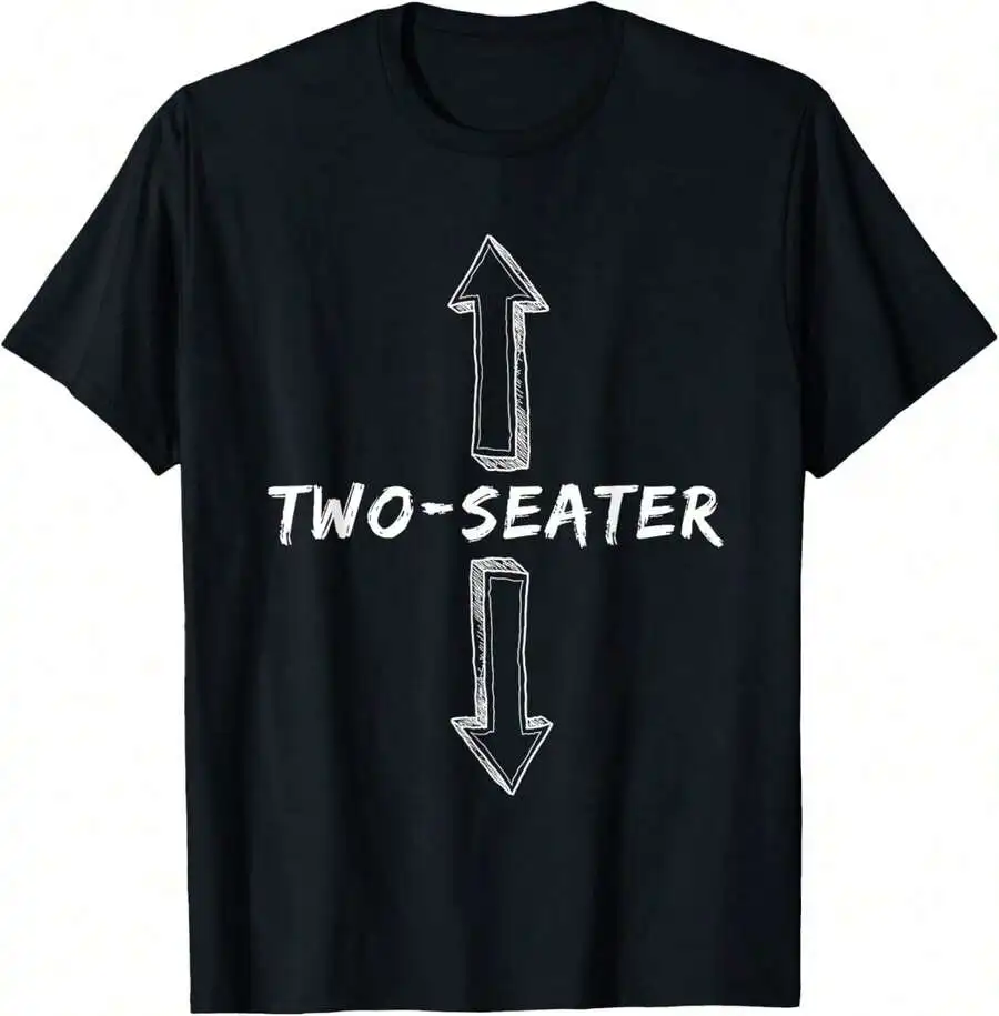 Two Seater Dirty Humor Funny Sarcastic Offensive Gag Gift T-Shirt, Men's Crew Neck Tee - Soft & Breathable, Daily/Active Essenti