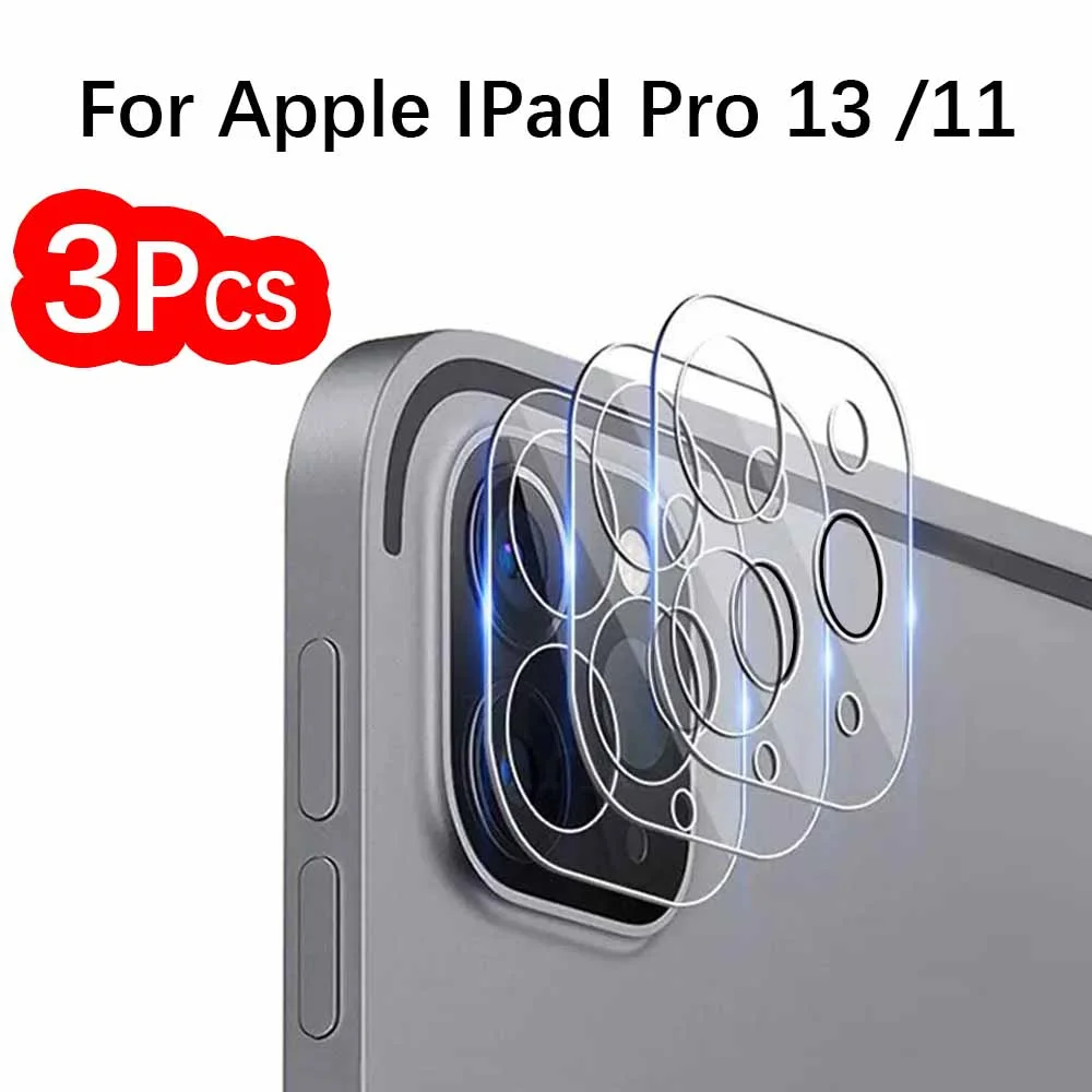 3PCS 3D Back Camera Lens Tempered Glass For iPad Pro 13 11 Screen Protector Protective Film For Apple iPad Pro 13 Pro13 (2024)