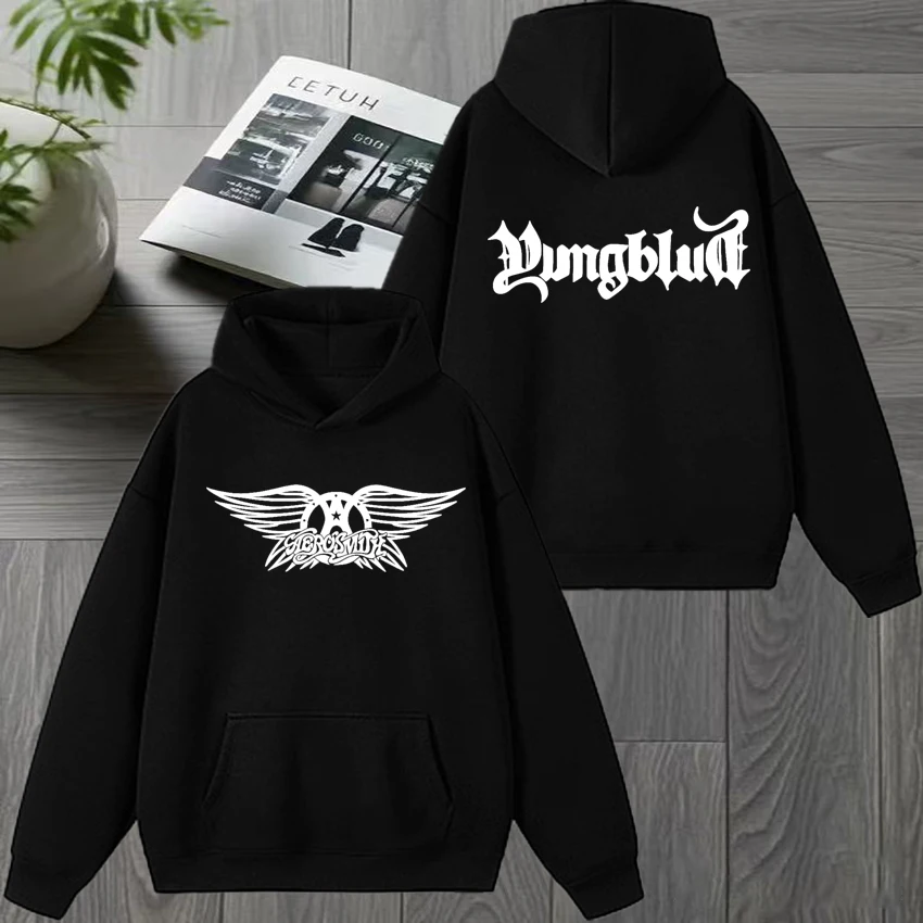 

Hot Singer YUNGBLUD harajuku hip hop punk streetwear Autumn Winter Men women Fleece Casual Hoodie Unisex vintage black pullover