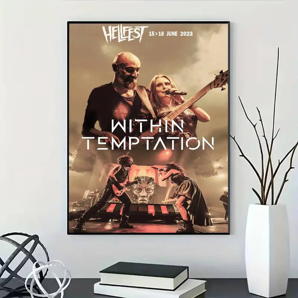 Within T-Temptation Band Poster for Living Room, Bedroom, Office, or Bar, Frameless, Indoor Use, Bedroom Wall Art.
