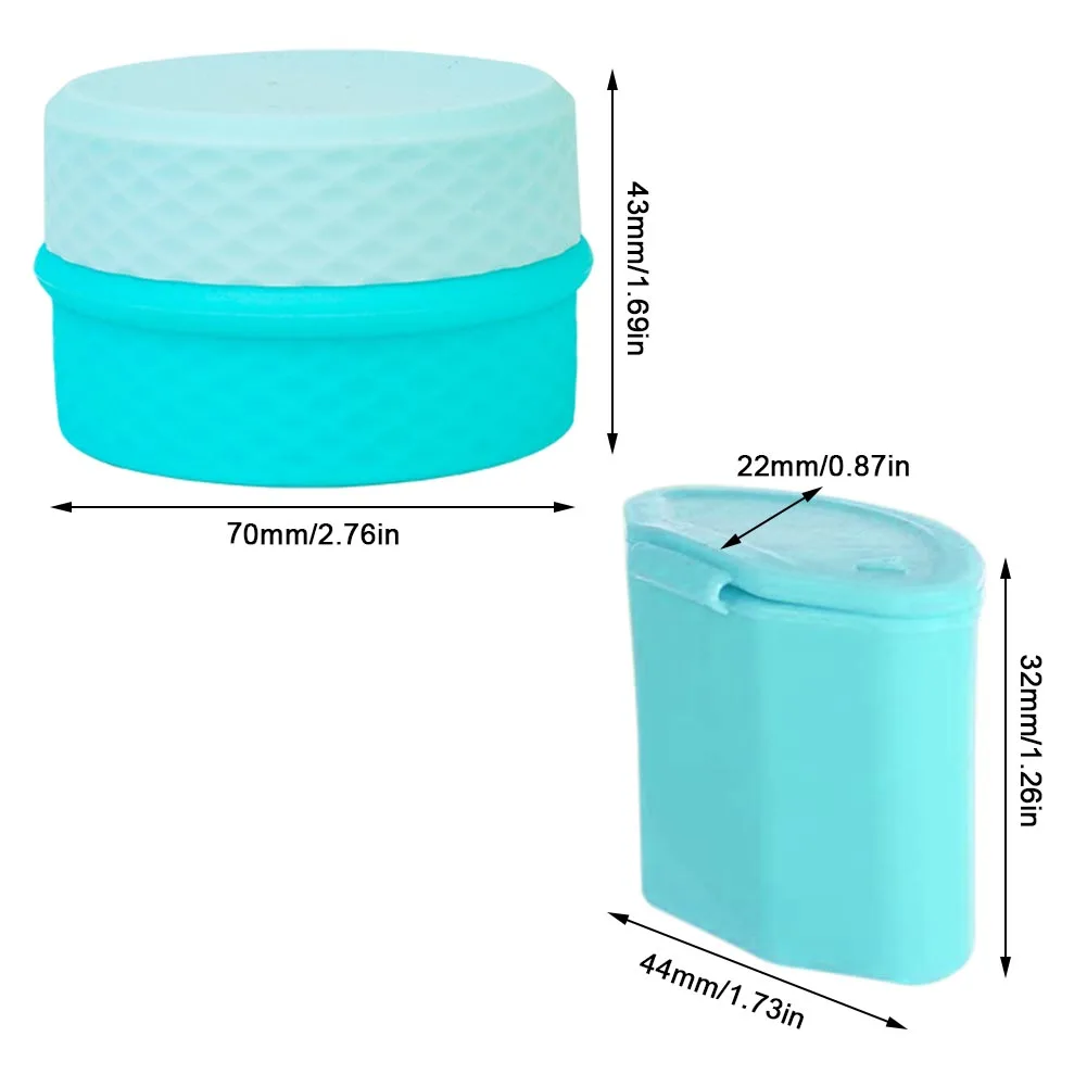 Travel Silicone Makeup Container Set Refillable Sealed Tank with Lid Spoon Reusable Leak Proof Cosmetic Packaging Box Dispenser