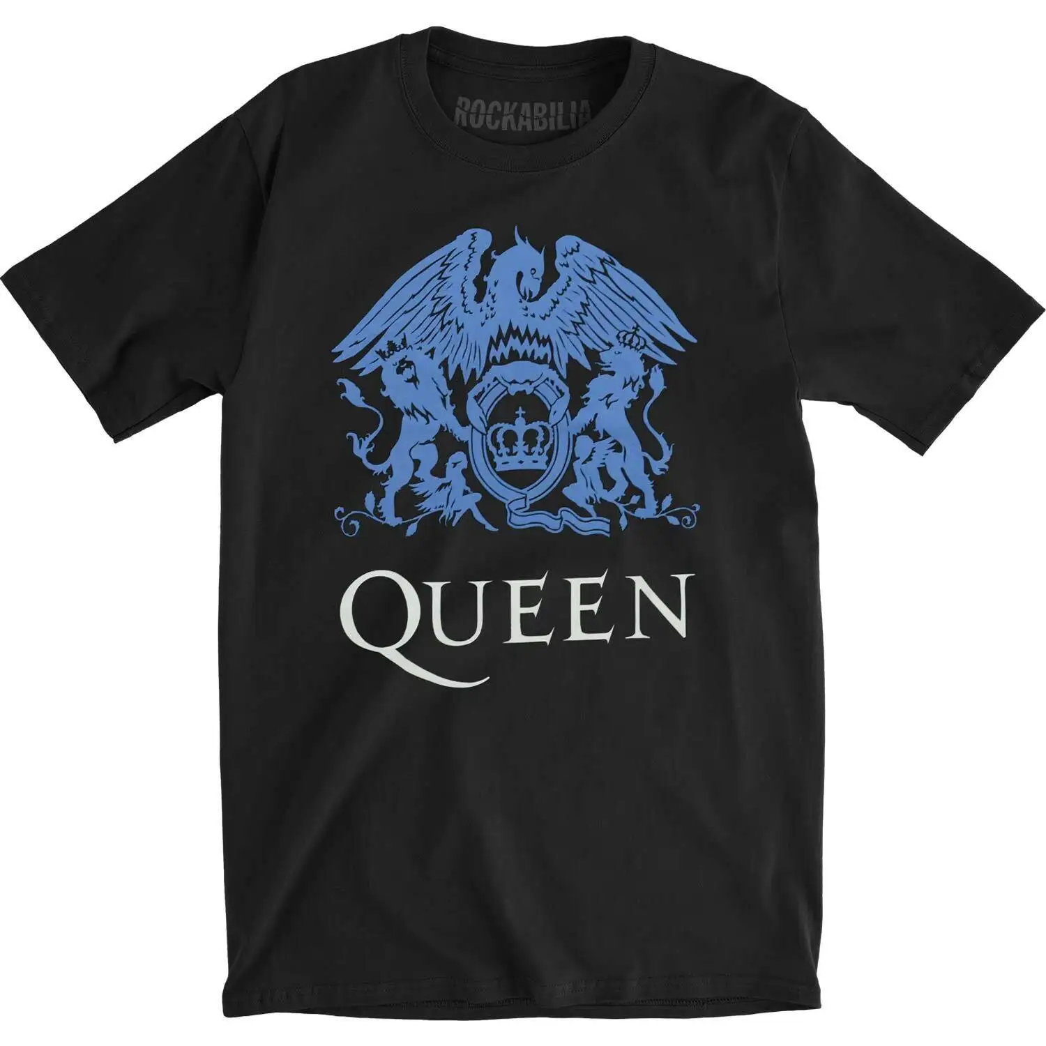 

Men's Queen Blue Crest Slim Fit T shirt Large Black