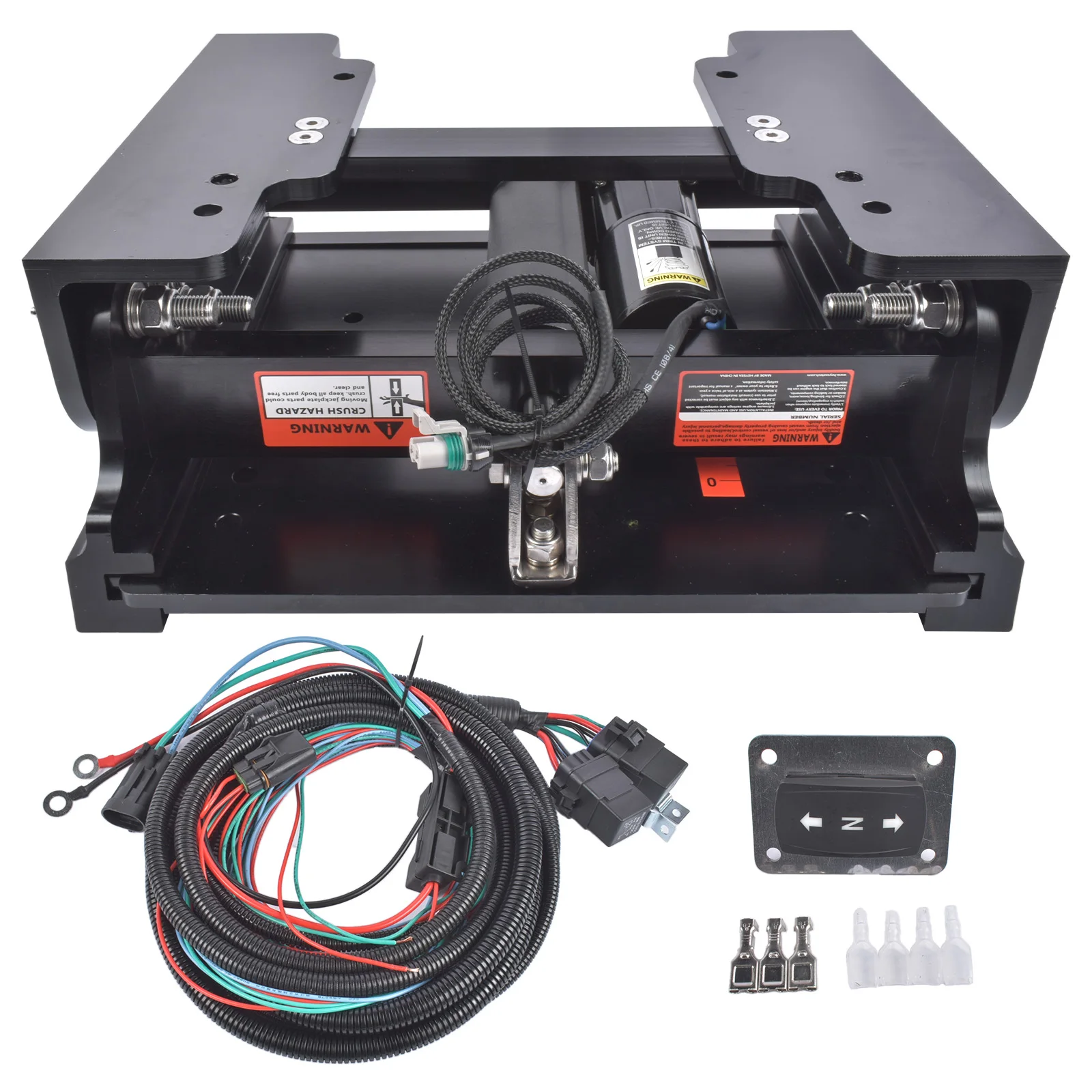 AP03 Black Boat Jack Plate 30° Tilt 6.3 In. Lift for 10-200HP Marine Motors 100-105100, 100105100