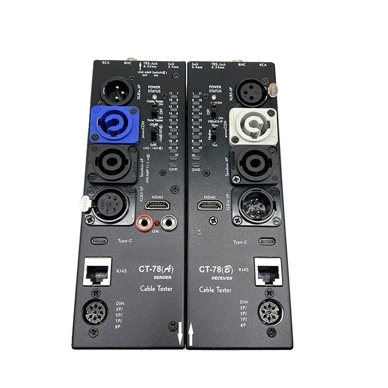 CT78 Multifunctional Cable Tester Separate Remote Detector XLR HDMI Audio Checker Suitable For Audio Video Wiring Repair Tool