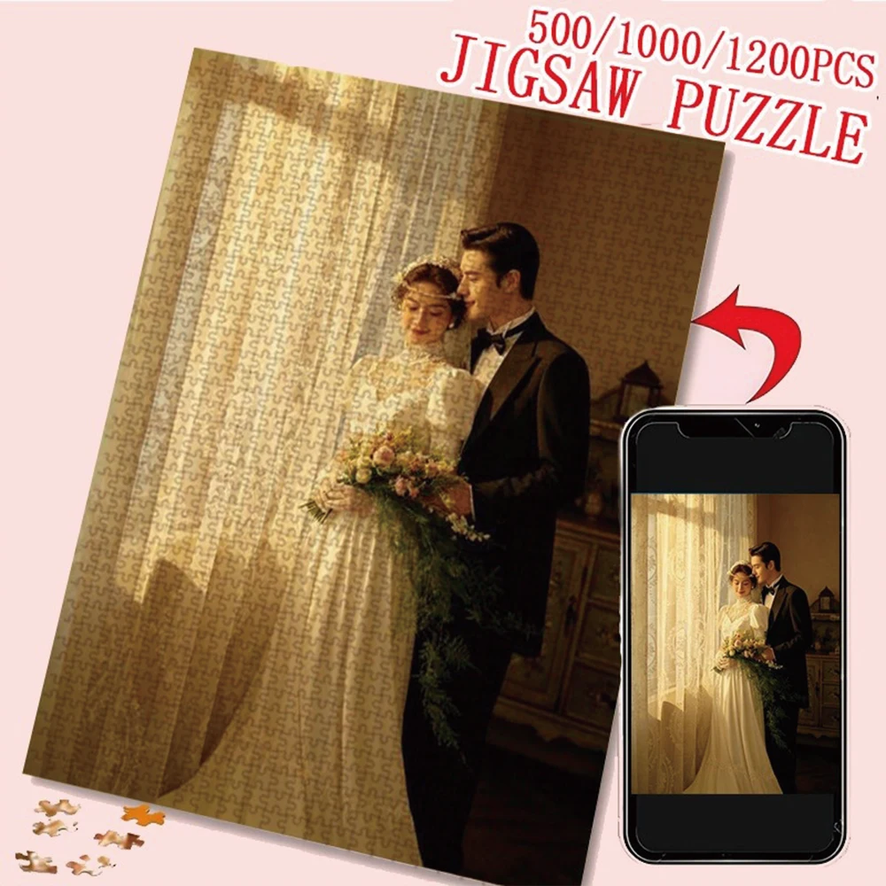 35/300/500/1000pcs Personalized Custom Photo Puzzle Pet Photos Customized Puzzle Can Become A Unique Gift For Family And Friends