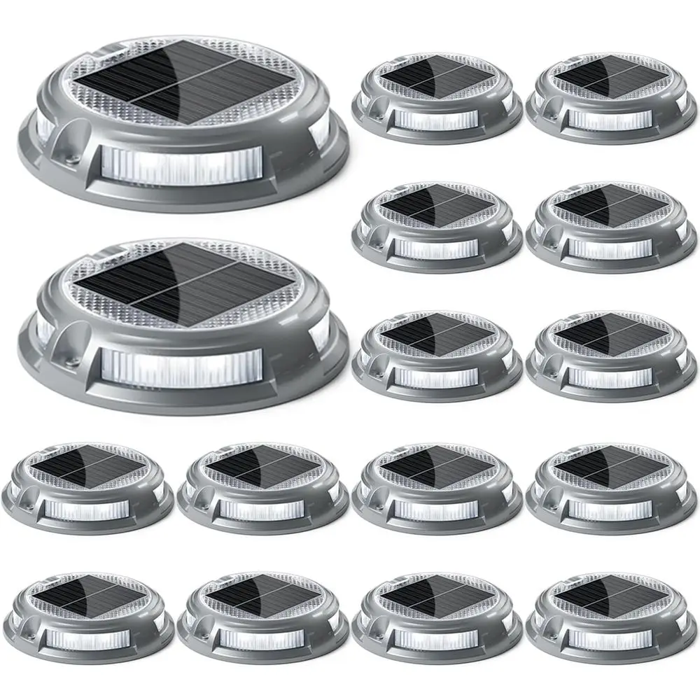 

16-LED Outdoor RGB Driveway Lights, Waterproof Deck Markers, 16 Pack for Walkway, Yard, Garden